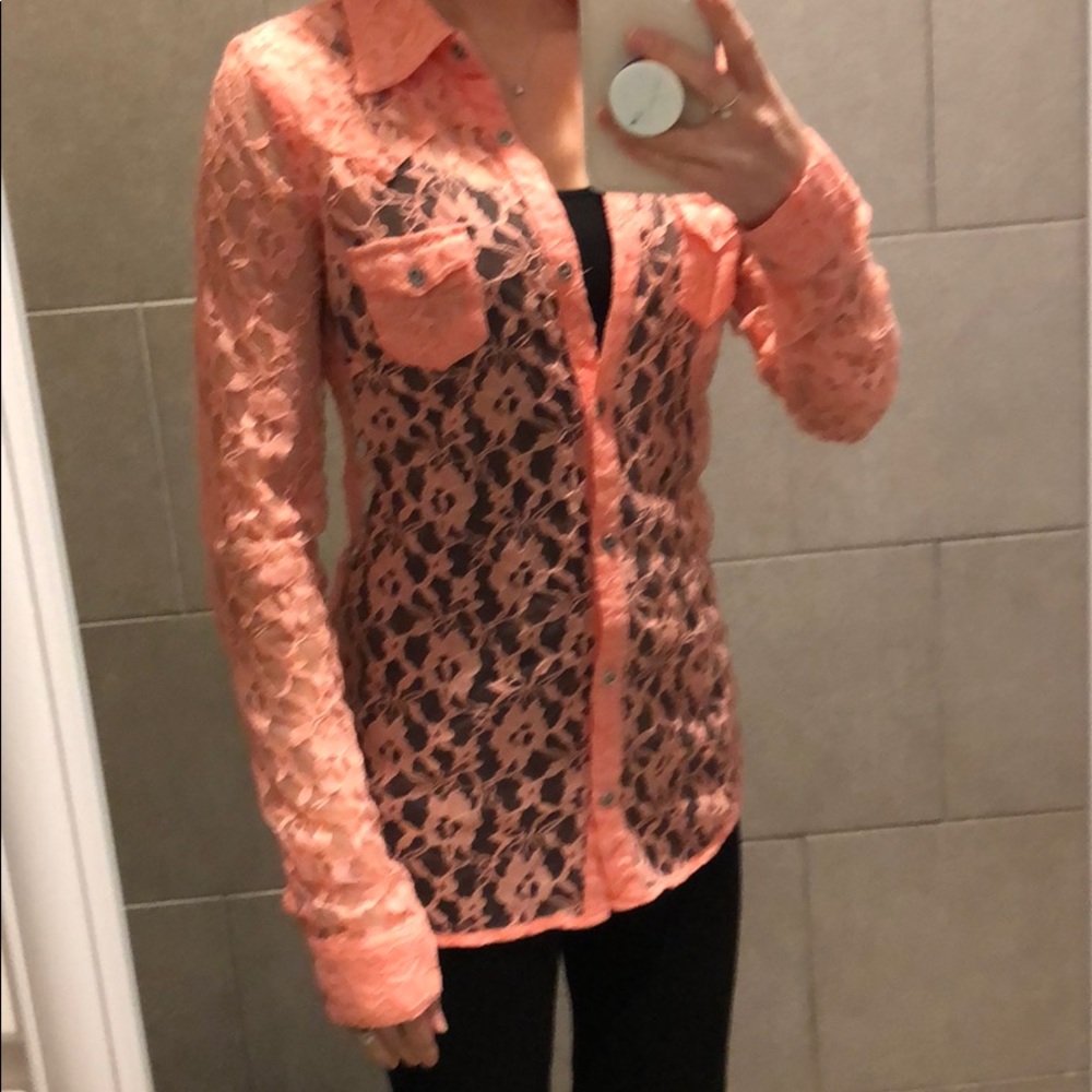 Roper Lace Button Up Blouse